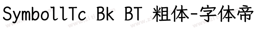 SymbollTc Bk BT 粗体字体转换